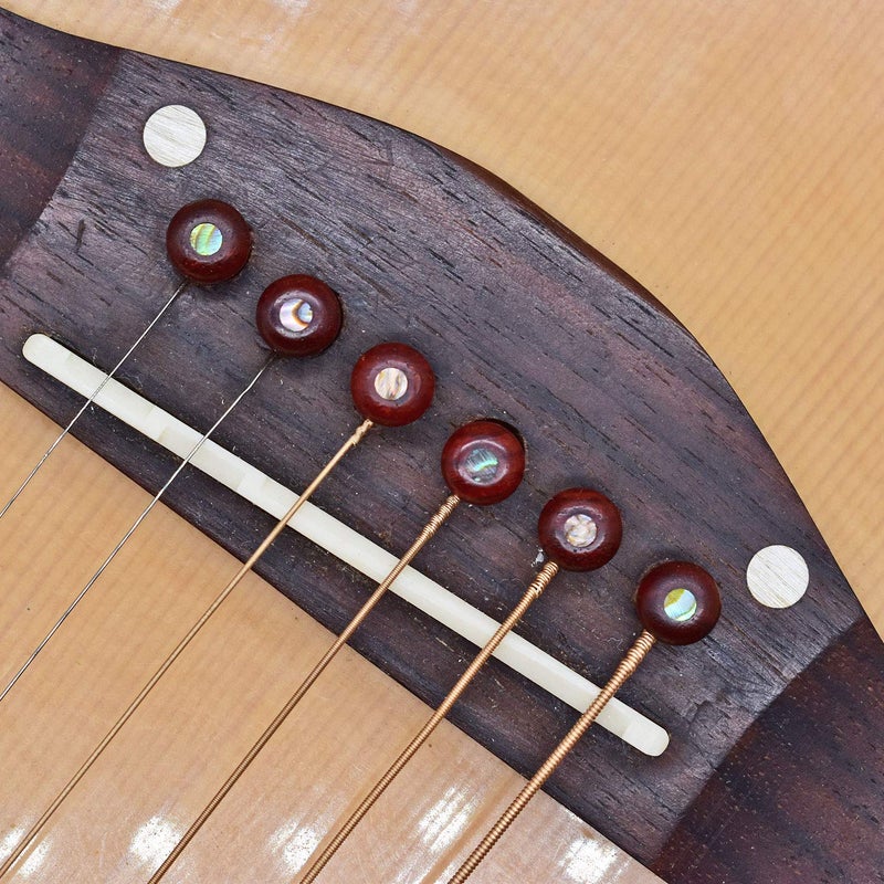 Vencetmat Cocobolo Guitar Bridge Pins, Vintage Style, Slotted, Green Abalone Dot Inlaid. - Image 4